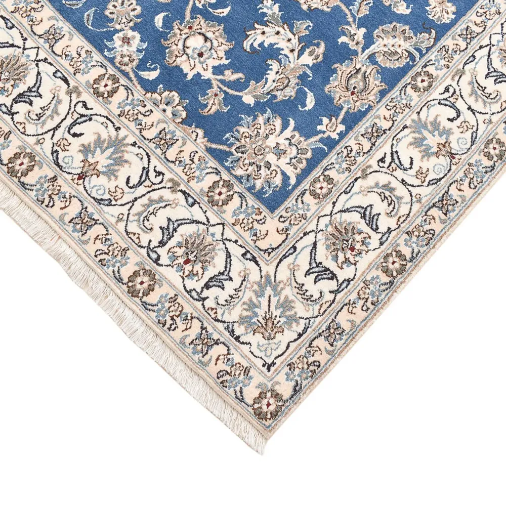 Tapete Persa - Nain - 242 x 165 cm - azul