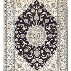 Tapete Persa - Nain - 245 x 166 cm - azul escuro