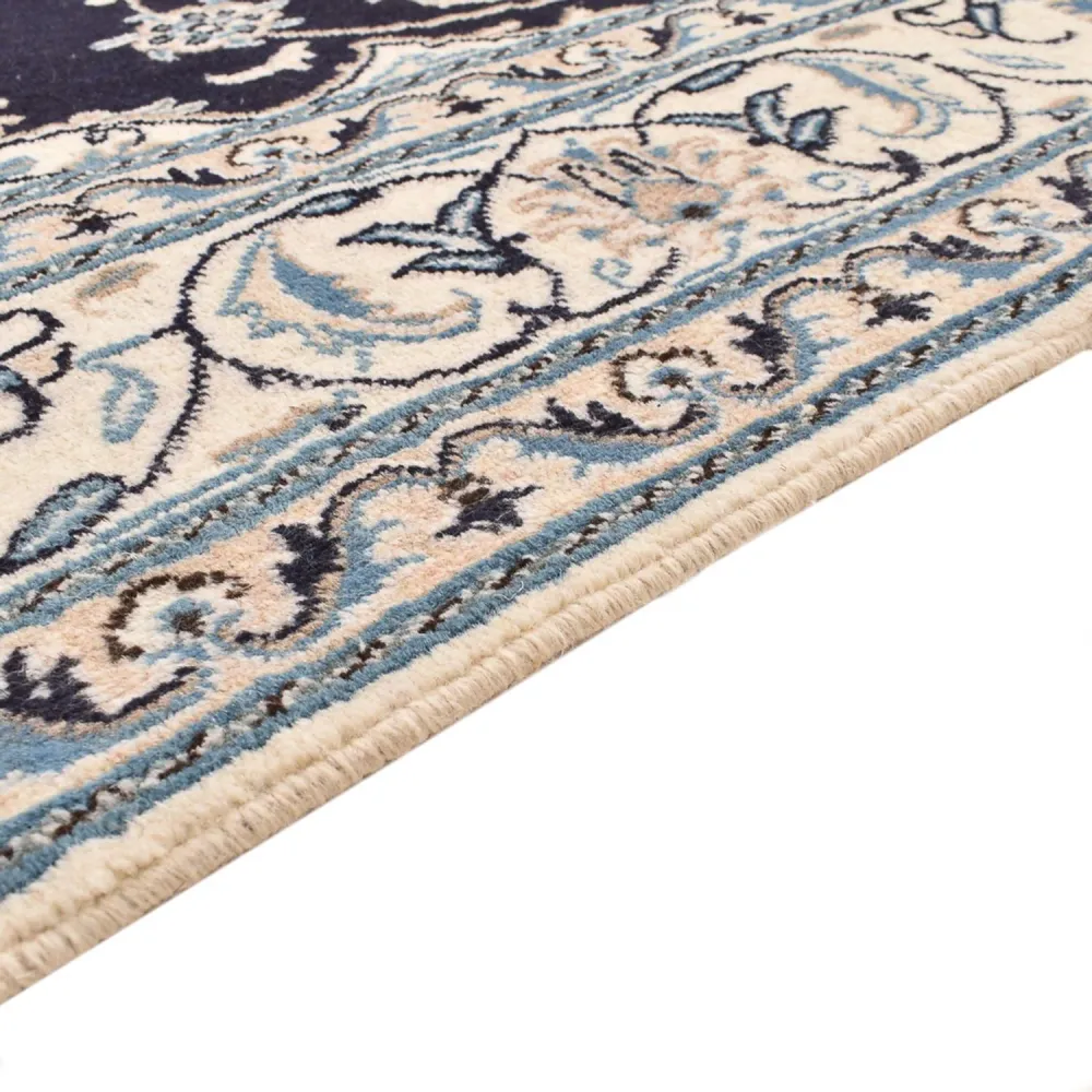 Tapete Persa - Nain - 245 x 166 cm - azul escuro