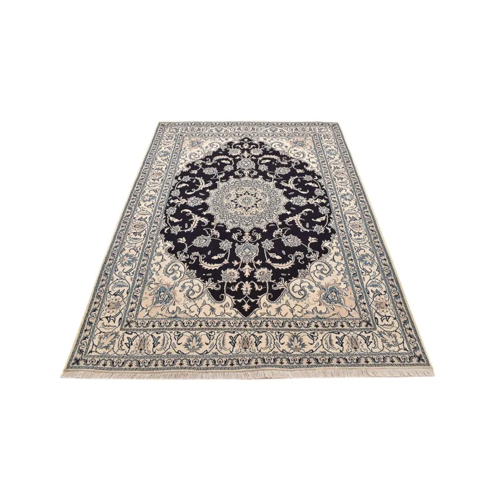 Tapete Persa - Nain - 245 x 166 cm - azul escuro
