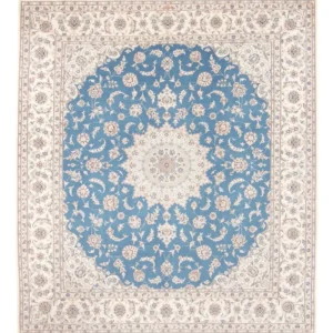 Tapete Persa - Nain - 263 x 227 cm - azul