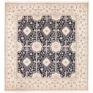 Tapete Persa - Nain - 263 x 245 cm - azul escuro