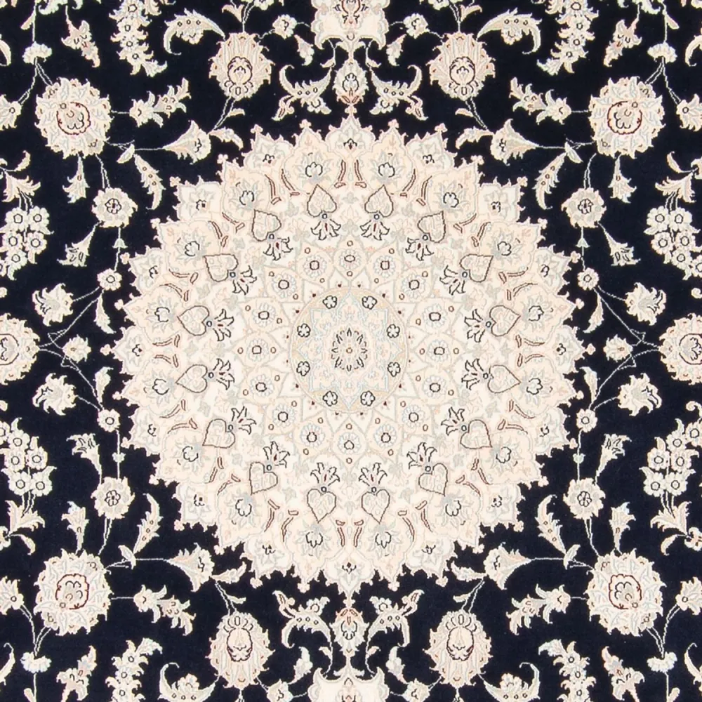 Tapete Persa - Nain - 268 x 245 cm - azul escuro