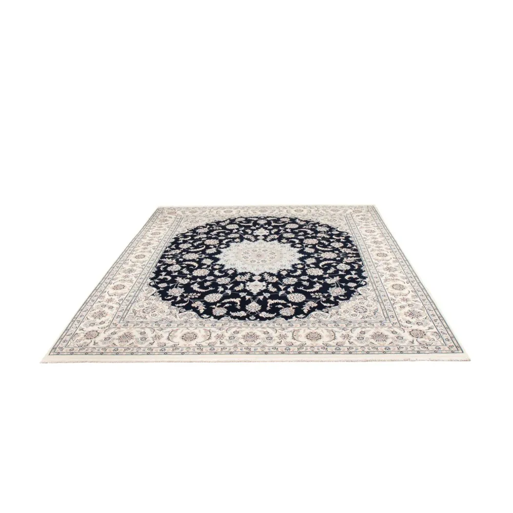 Tapete Persa - Nain - 278 x 223 cm - azul escuro