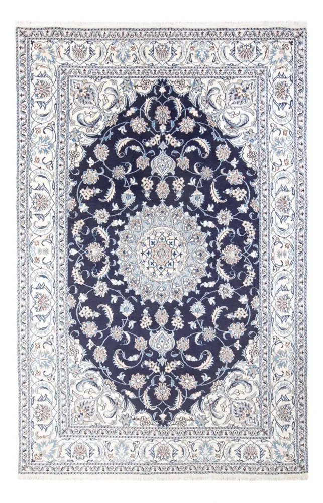 Tapete Persa - Nain - 291 x 190 cm - azul escuro
