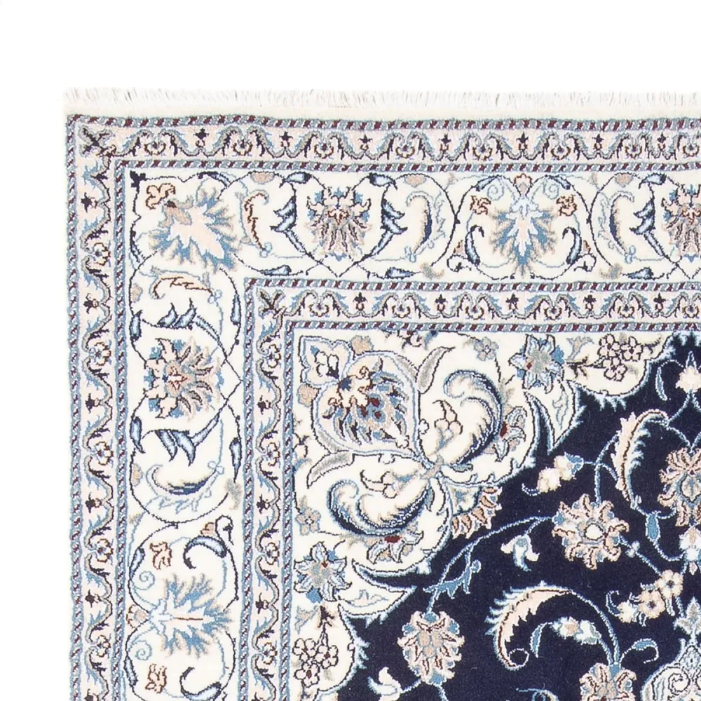 Tapete Persa - Nain - 291 x 190 cm - azul escuro