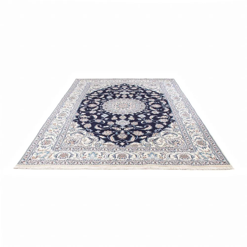 Tapete Persa - Nain - 291 x 190 cm - azul escuro