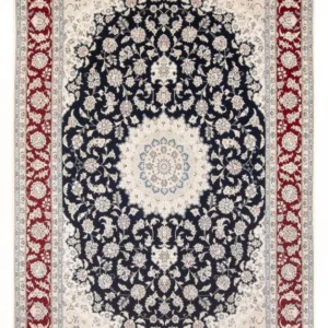 Tapete Persa - Nain - 297 x 198 cm - azul escuro