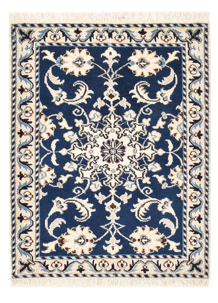Tapete Persa - Nain - 85 x 60 cm - azul