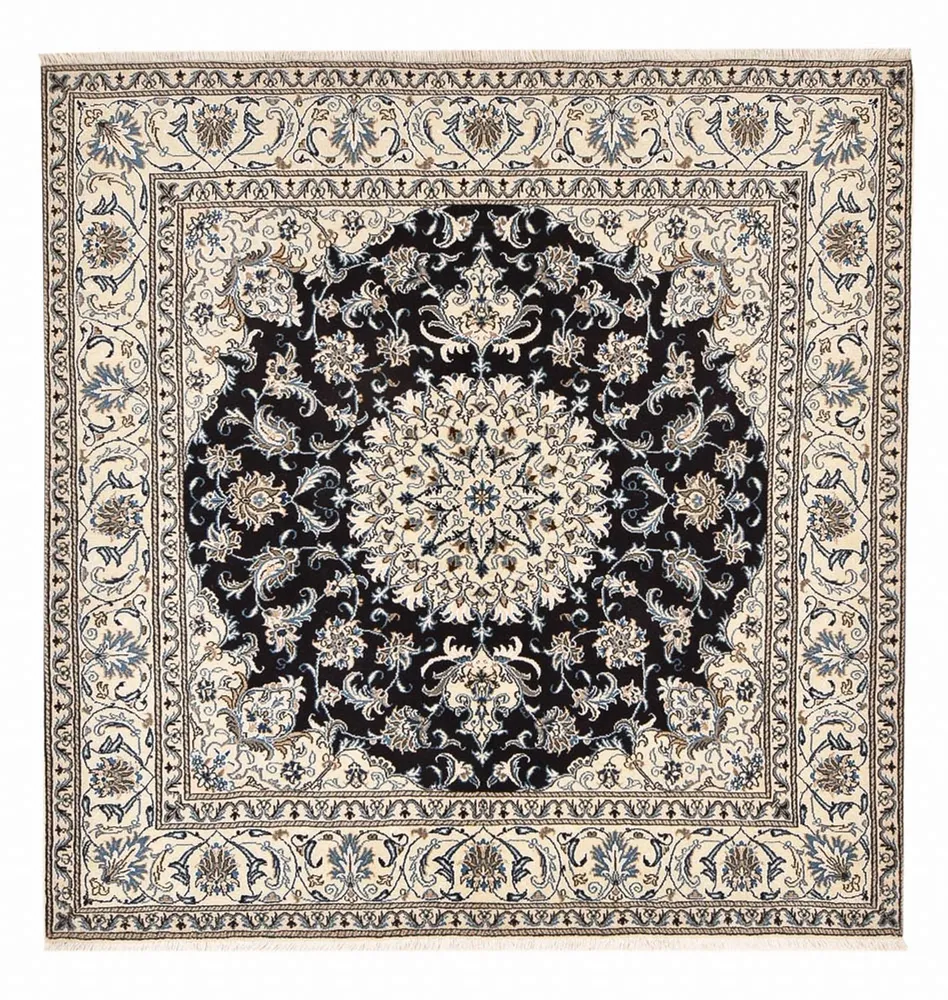 Tapete Persa - Nain praç - 198 x 190 cm - azul escuro