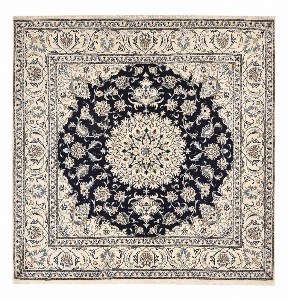 Tapete Persa - Nain praç - 198 x 193 cm - azul escuro