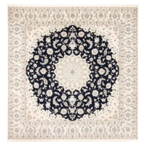 Tapete Persa - Nain praç - 246 x 242 cm - azul escuro