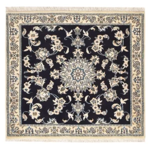 Tapete Persa - Nain praç - 90 x 97 cm - azul escuro