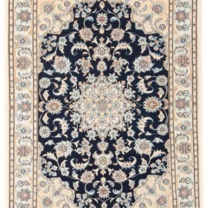 Tapete Persa - Nain - Premium - 120 x 80 cm - azul escuro