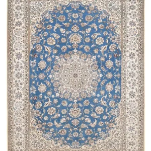 Tapete Persa - Nain - Premium - 221 x 159 cm - azul