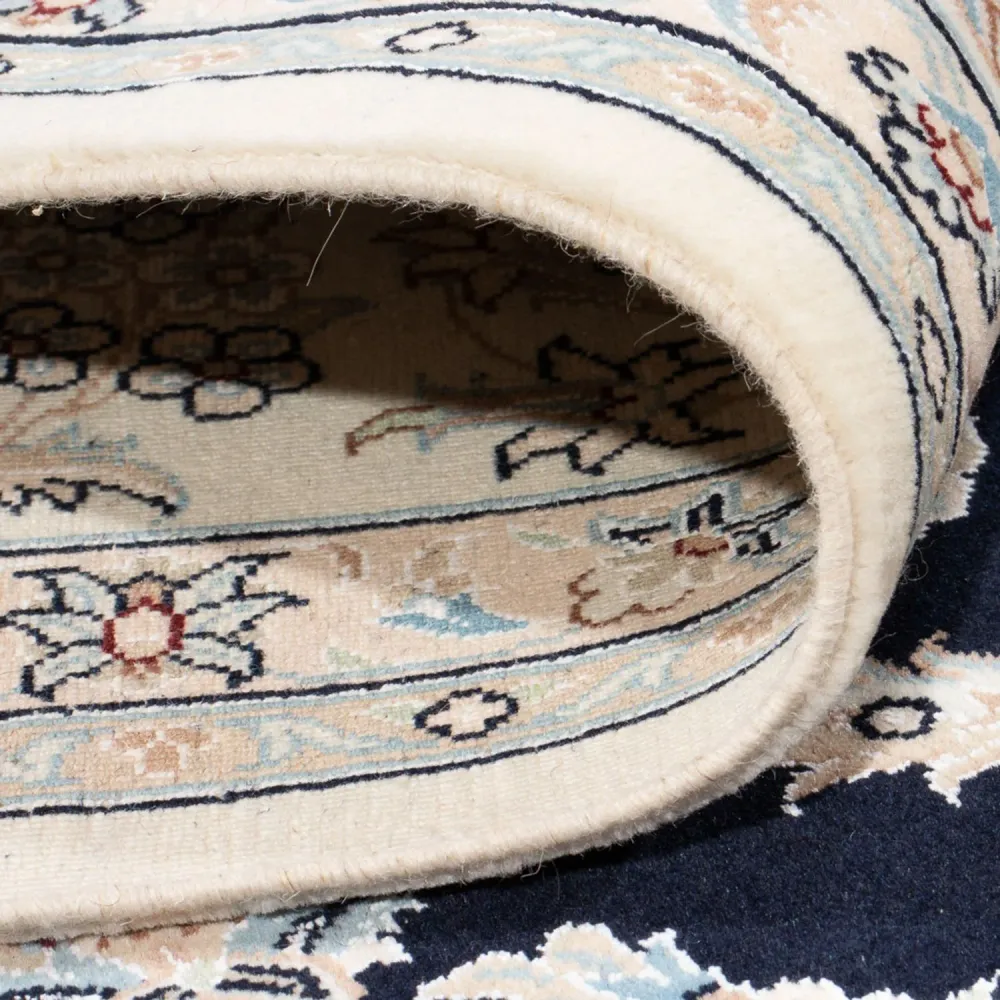 Tapete Persa - Nain - Premium - 305 x 248 cm - azul escuro