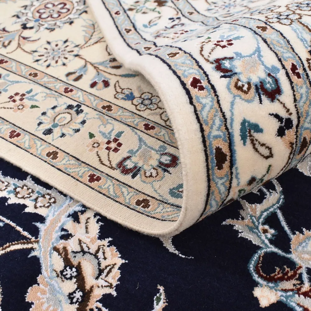 Tapete Persa - Nain - Premium - 310 x 210 cm - azul escuro