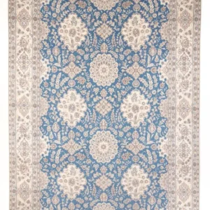 Tapete Persa - Nain - Premium - 348 x 245 cm - azul claro