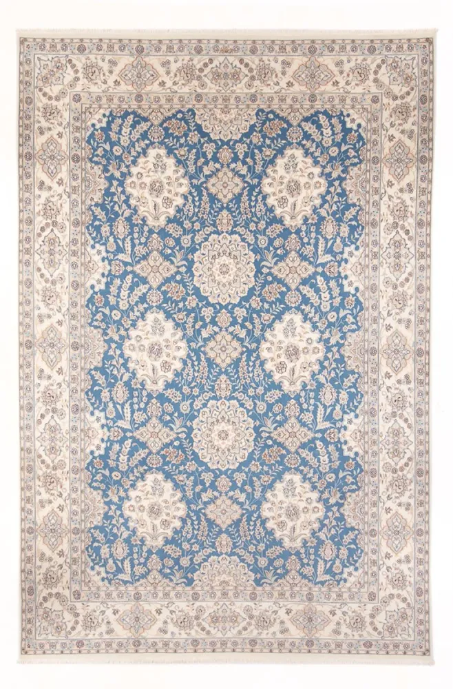 Tapete Persa - Nain - Premium - 348 x 245 cm - azul claro