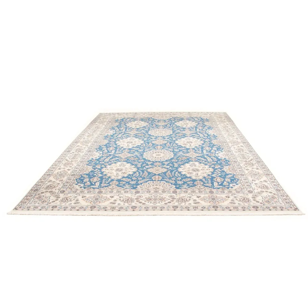Tapete Persa - Nain - Premium - 348 x 245 cm - azul claro