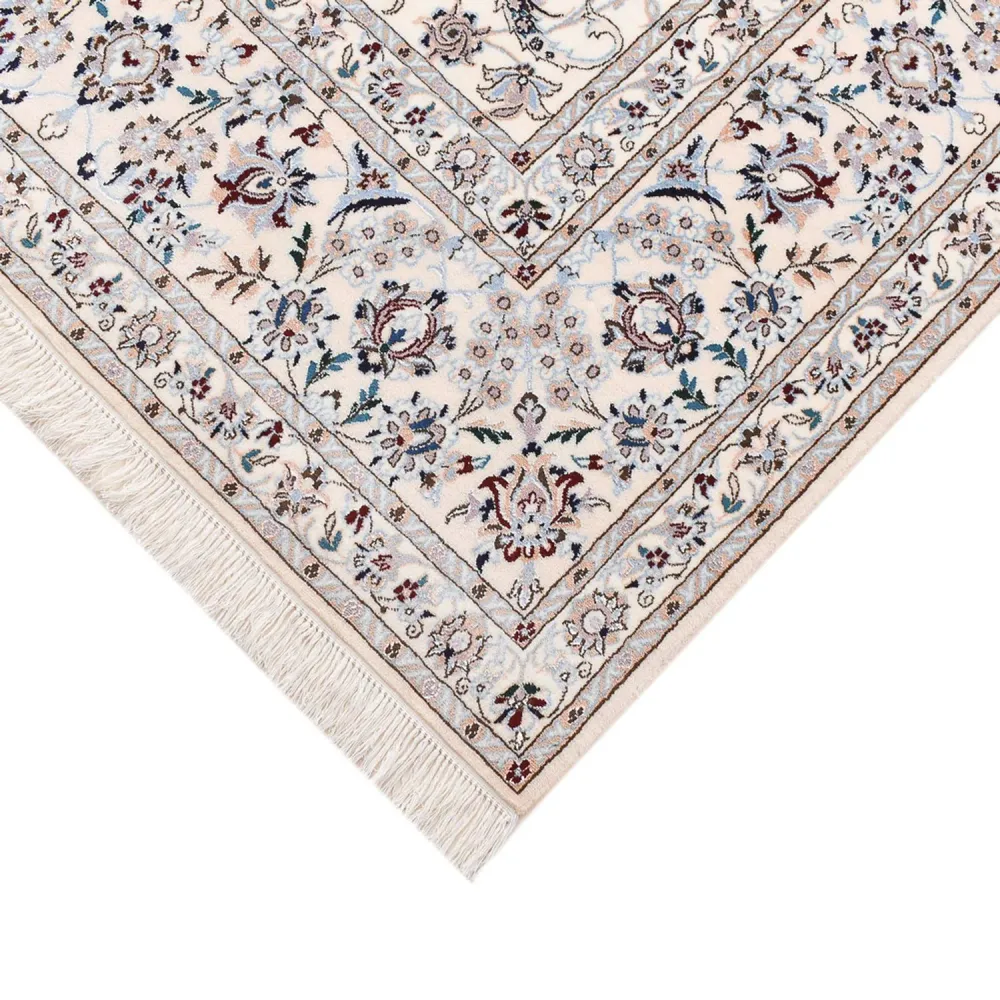 Tapete Persa - Nain - Premium praç - 204 x 207 cm - cinzento claro