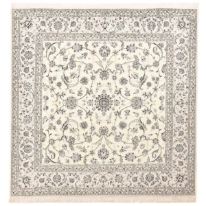 Tapete Persa - Nain - Premium praç - 205 x 206 cm - cinzento claro