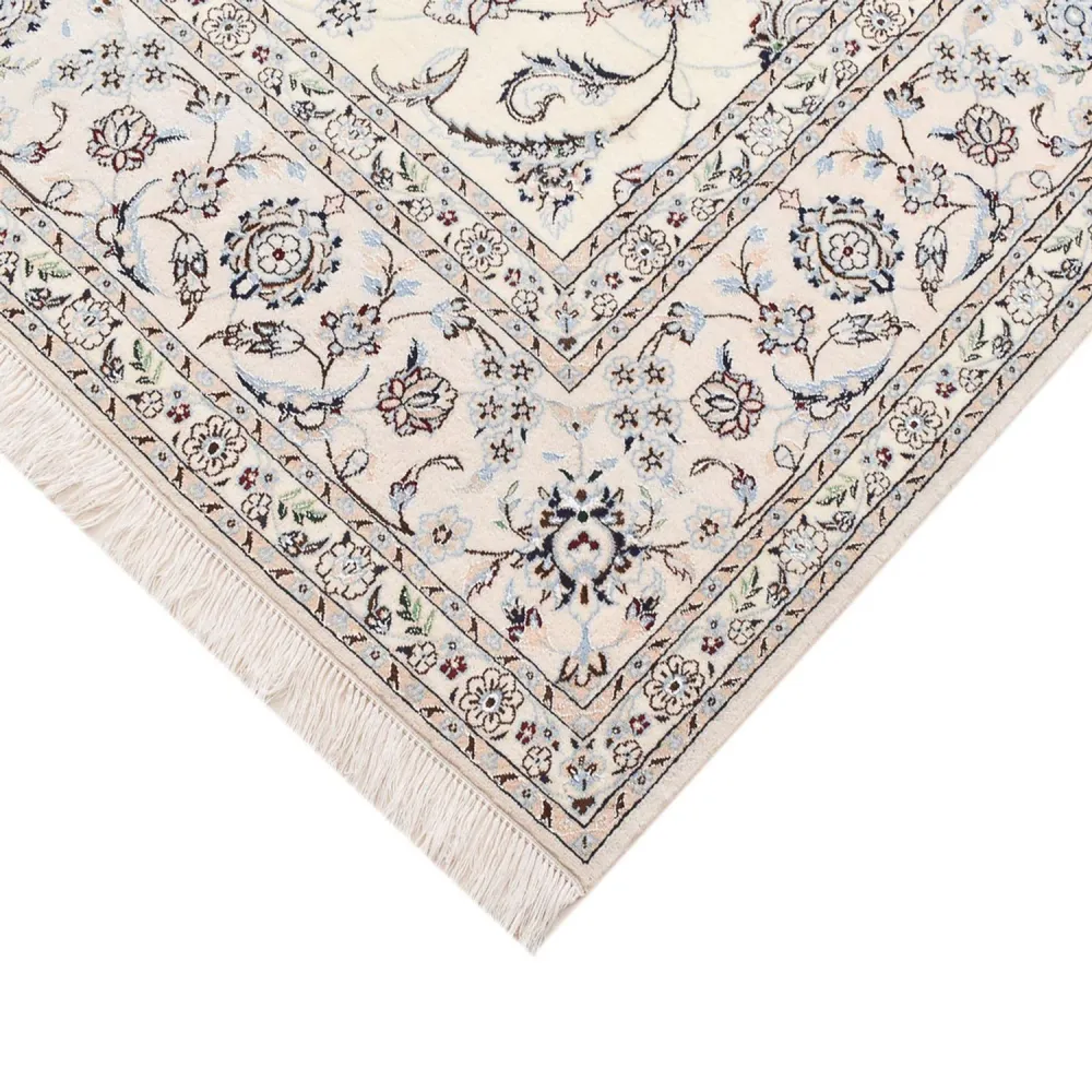 Tapete Persa - Nain - Premium praç - 205 x 206 cm - cinzento claro