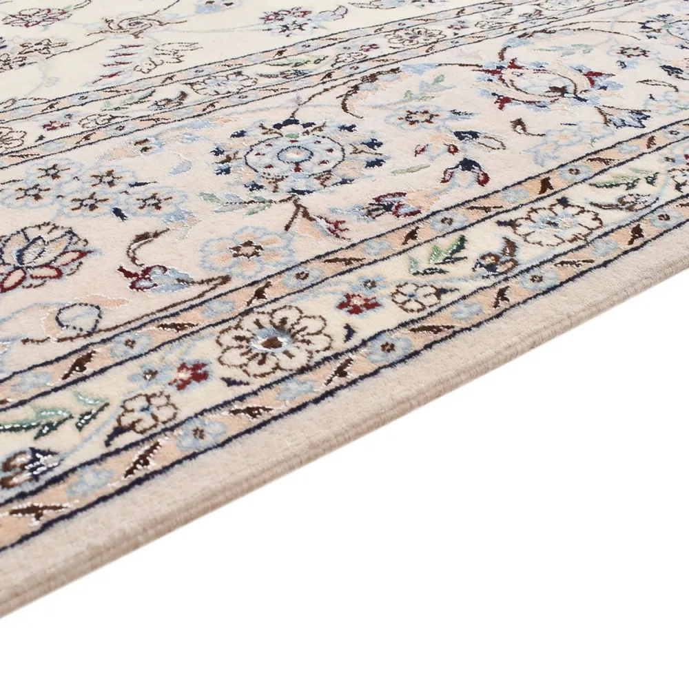 Tapete Persa - Nain - Premium praç - 205 x 206 cm - cinzento claro