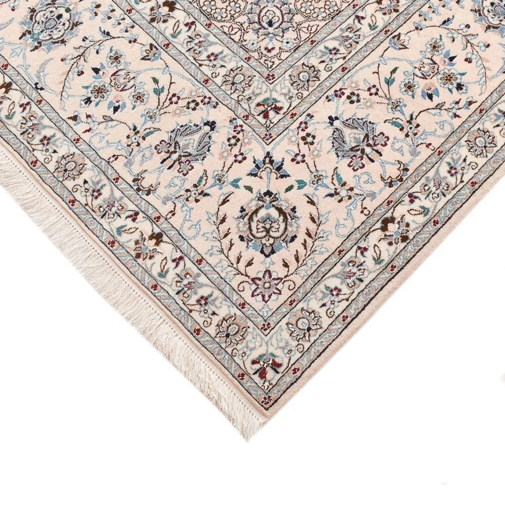 Tapete Persa - Nain - Premium praç - 206 x 206 cm - azul escuro