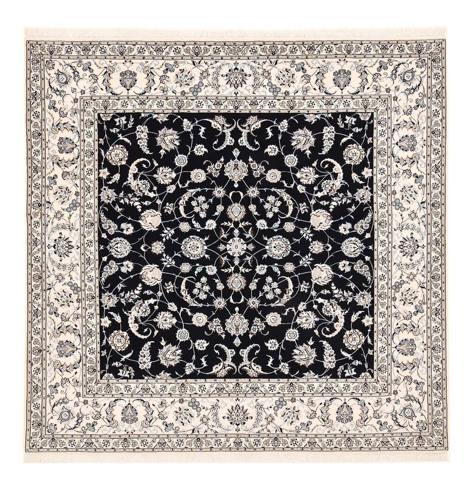 Tapete Persa - Nain - Premium praç - 246 x 250 cm - azul escuro