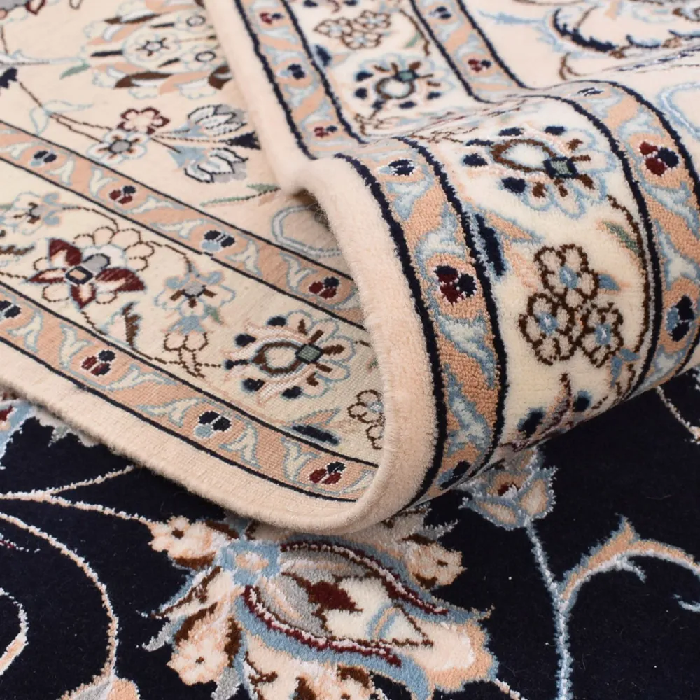 Tapete Persa - Nain - Premium praç - 246 x 250 cm - azul escuro