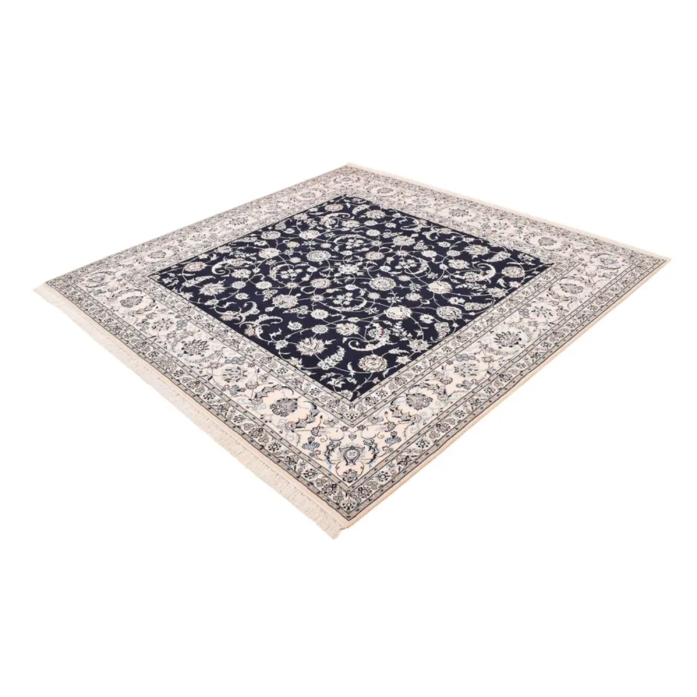 Tapete Persa - Nain - Premium praç - 246 x 250 cm - azul escuro