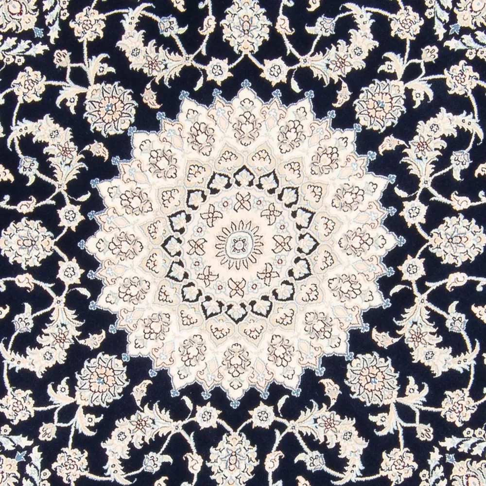 Tapete Persa - Nain ronda - 200 x 200 cm - azul escuro