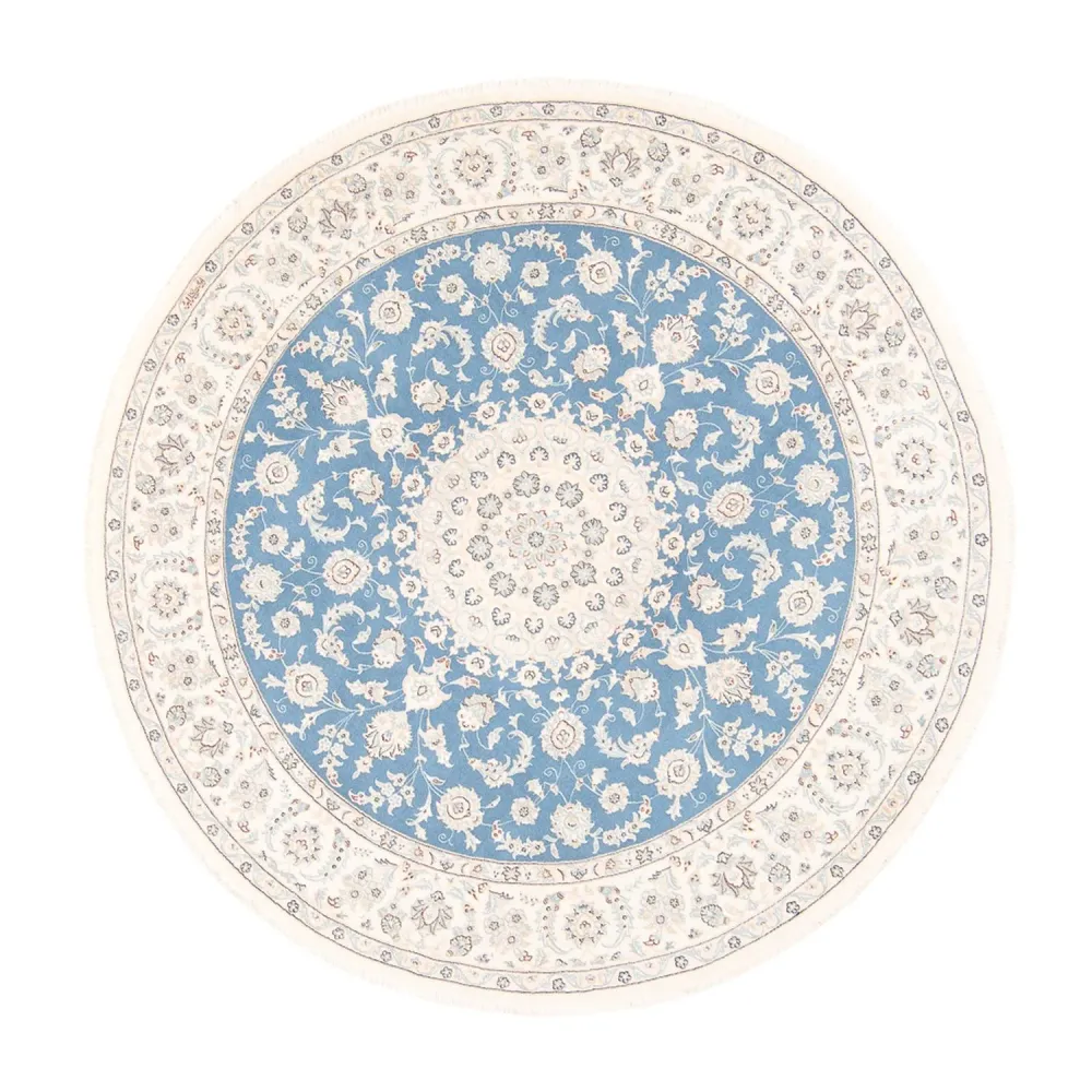 Tapete Persa - Nain ronda - 202 x 197 cm - azul claro
