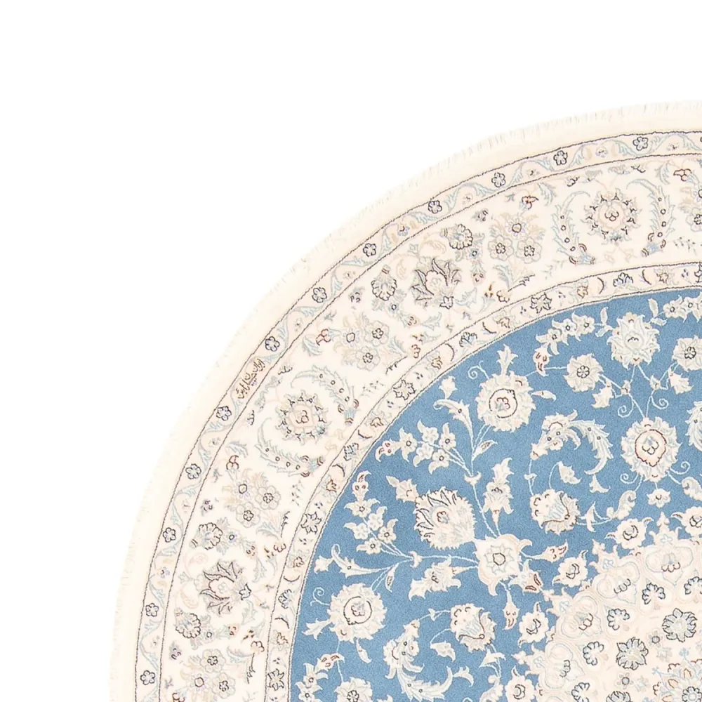 Tapete Persa - Nain ronda - 202 x 197 cm - azul claro