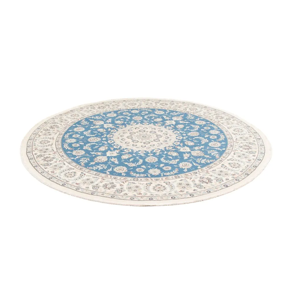 Tapete Persa - Nain ronda - 202 x 197 cm - azul claro