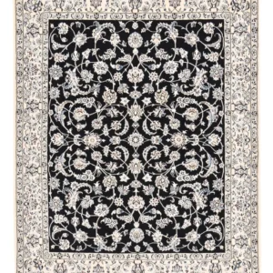 Tapete Persa - Nain - Royal - 194 x 147 cm - azul escuro