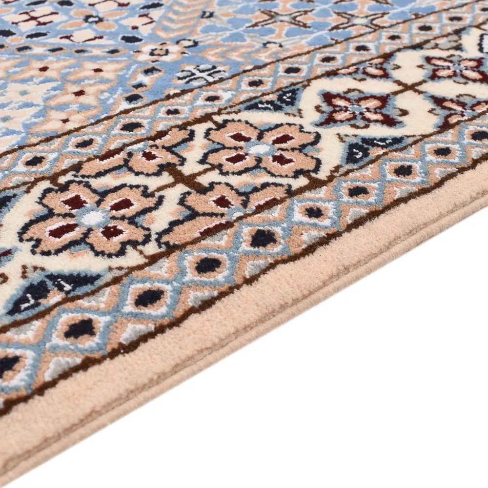 Tapete Persa - Nain - Royal - 195 x 137 cm - azul claro