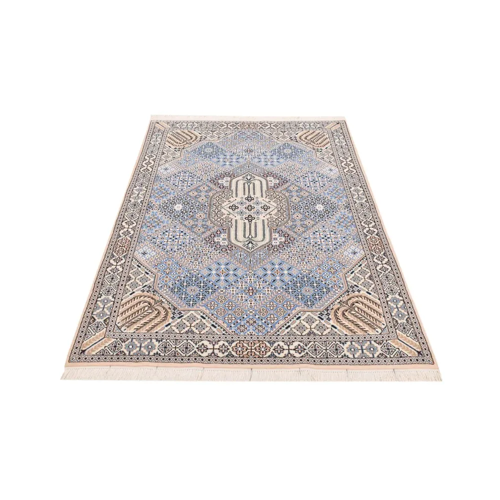Tapete Persa - Nain - Royal - 195 x 137 cm - azul claro
