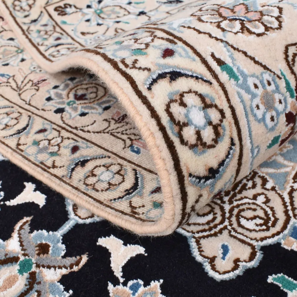 Tapete Persa - Nain - Royal - 250 x 153 cm - azul escuro