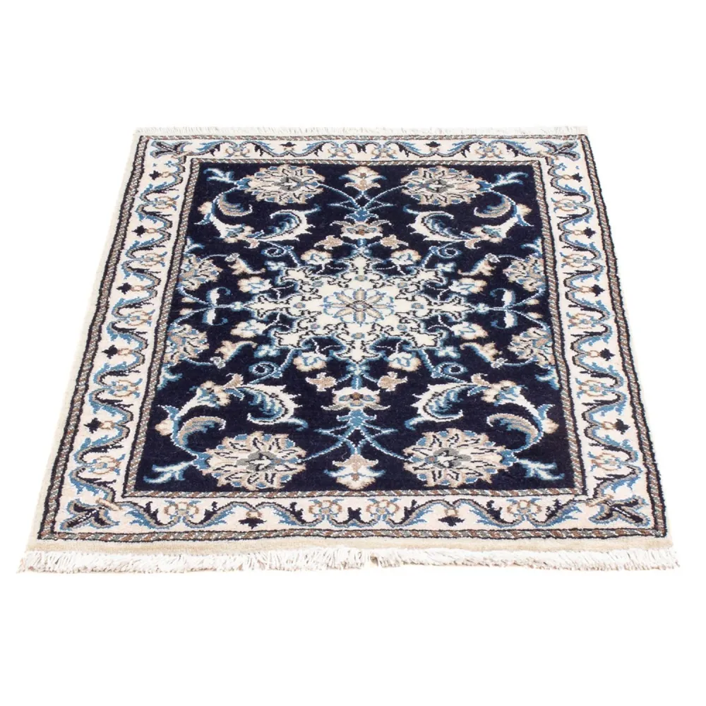 Tapete Persa - Nain - Royal - 90 x 60 cm - azul escuro