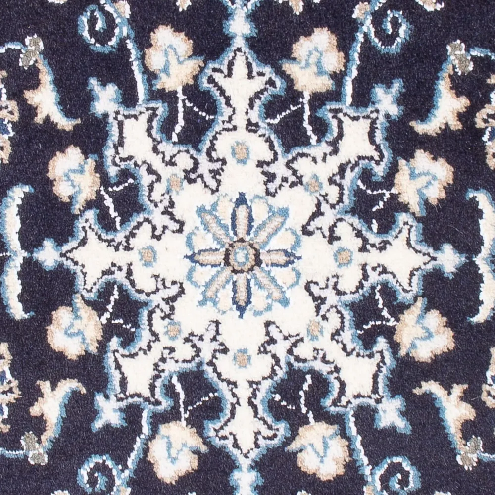 Tapete Persa - Nain - Royal - 90 x 60 cm - azul escuro