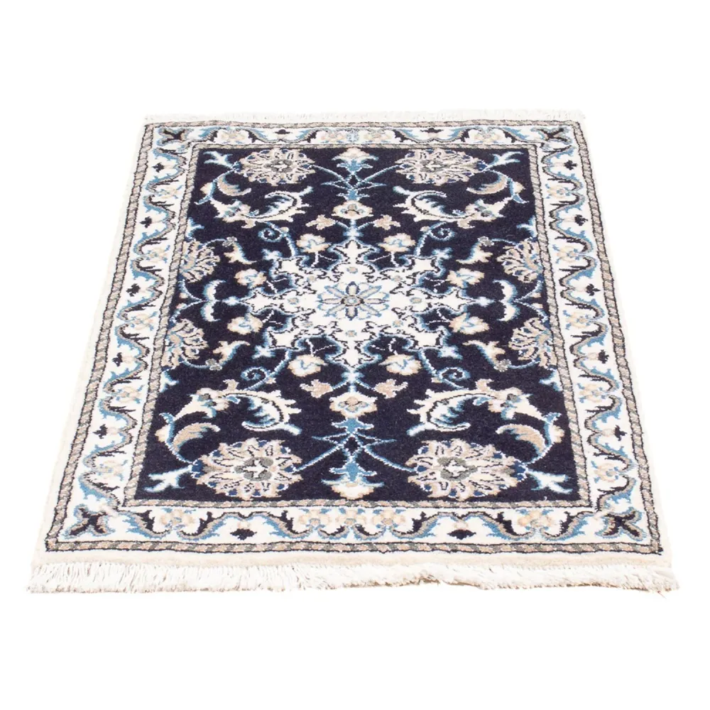 Tapete Persa - Nain - Royal - 90 x 60 cm - azul escuro