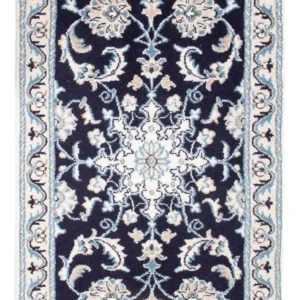 Tapete Persa - Nain - Royal - 90 x 60 cm - azul escuro