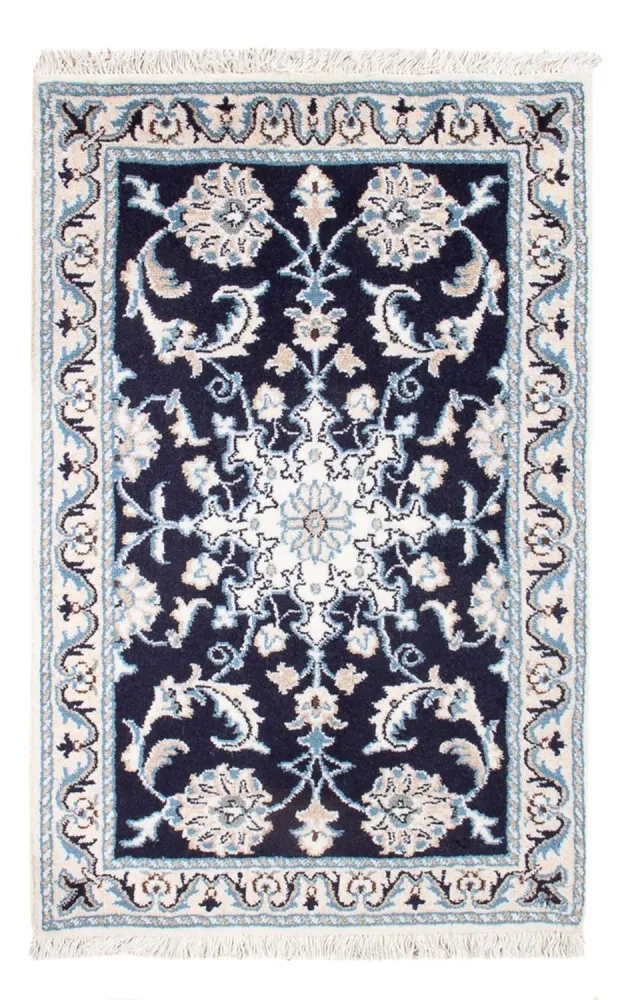 Tapete Persa - Nain - Royal - 90 x 60 cm - azul escuro