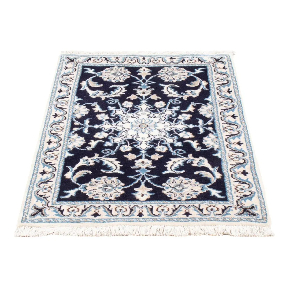 Tapete Persa - Nain - Royal - 90 x 60 cm - azul escuro