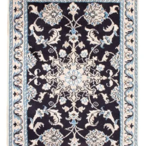 Tapete Persa - Nain - Royal - 90 x 60 cm - azul escuro