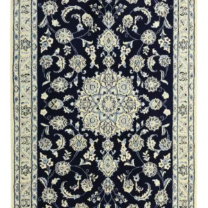Tapete Persa - Nain - Royal - Real - 136 x 89 cm - azul escuro