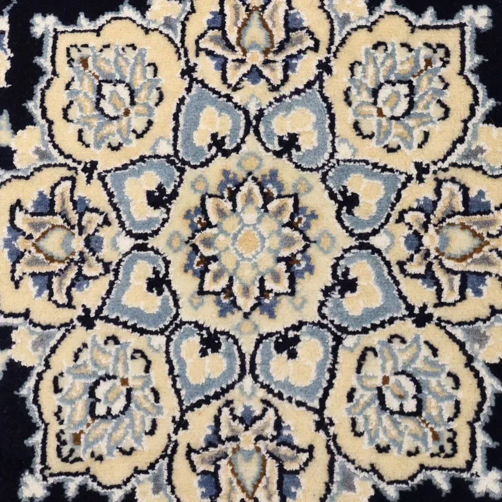 Tapete Persa - Nain - Royal - Real - 136 x 89 cm - azul escuro