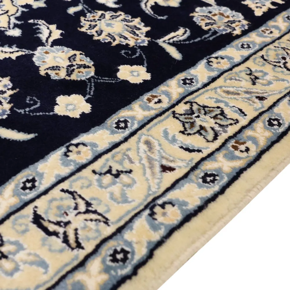 Tapete Persa - Nain - Royal - Real - 136 x 89 cm - azul escuro